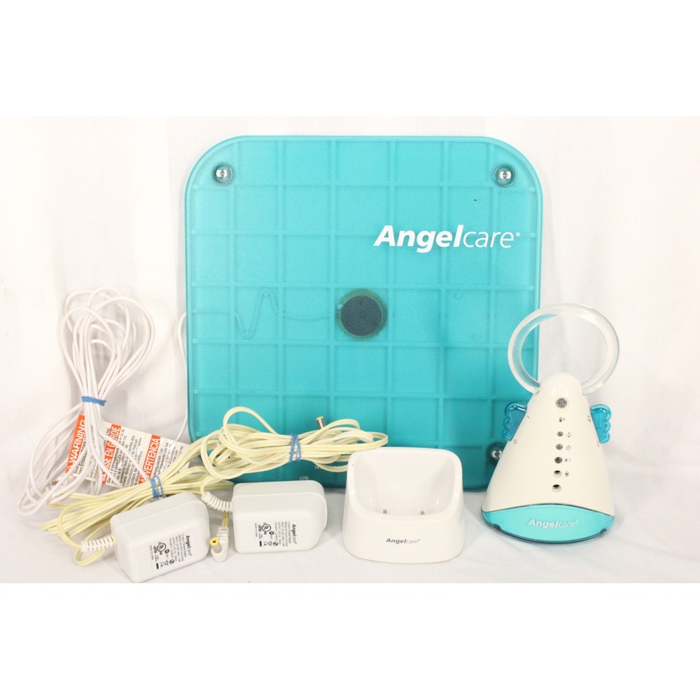 Angelcare Baby Monitor AC401 Movement Sensor Pad & Nursery Unit White Teal Set